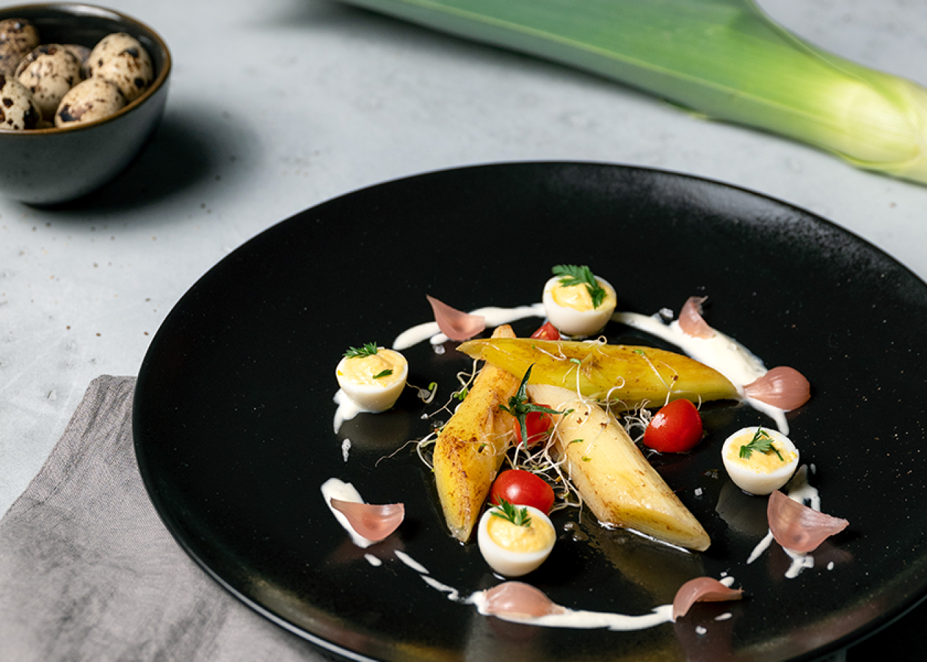 Porettenzapp mat Vinaigrette