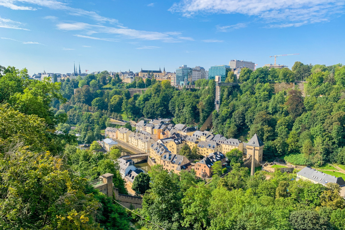 Vue aérienne du grund à luxembourg ville